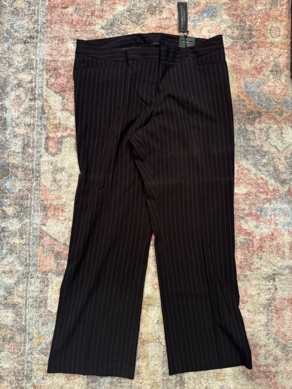 Lane Bryant "The Sophie" Straight Fit Pinstripe Trousers